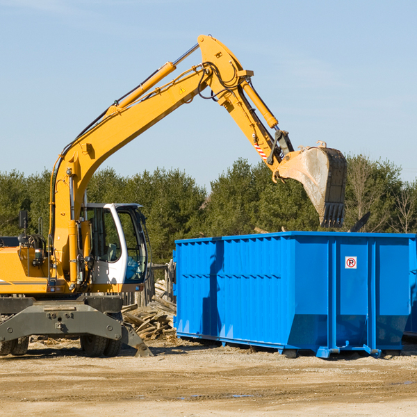 what size residential dumpster rentals are available in Marysville IA
